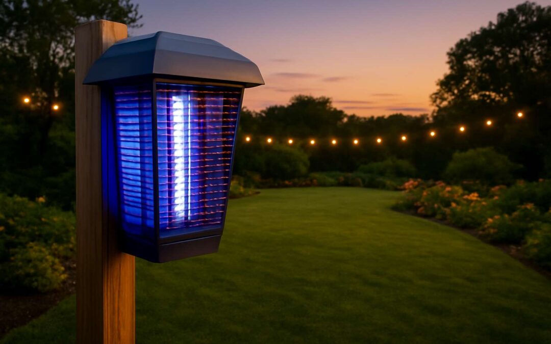 Powerful bug zapper 1.5 acre coverage for a pest-free outdoor oasis