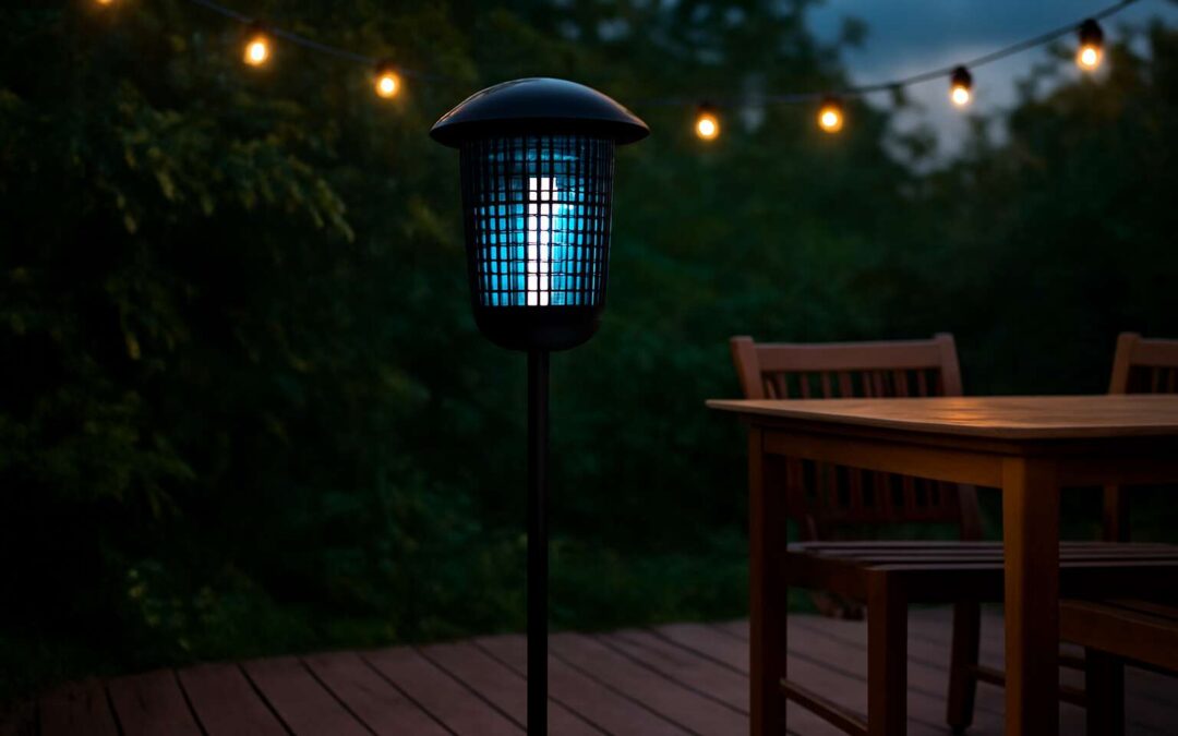 Enjoy effortless outdoor evenings with bug zapper with stand for pest-free summers