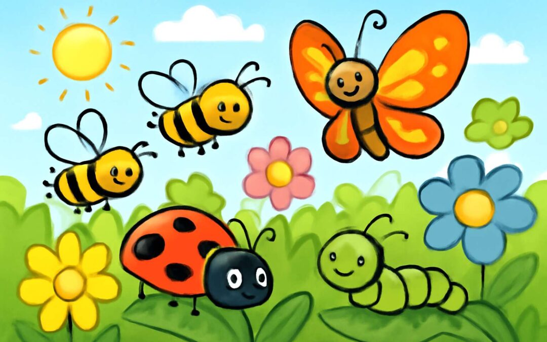 Captivating insects cartoon images that brighten every page.